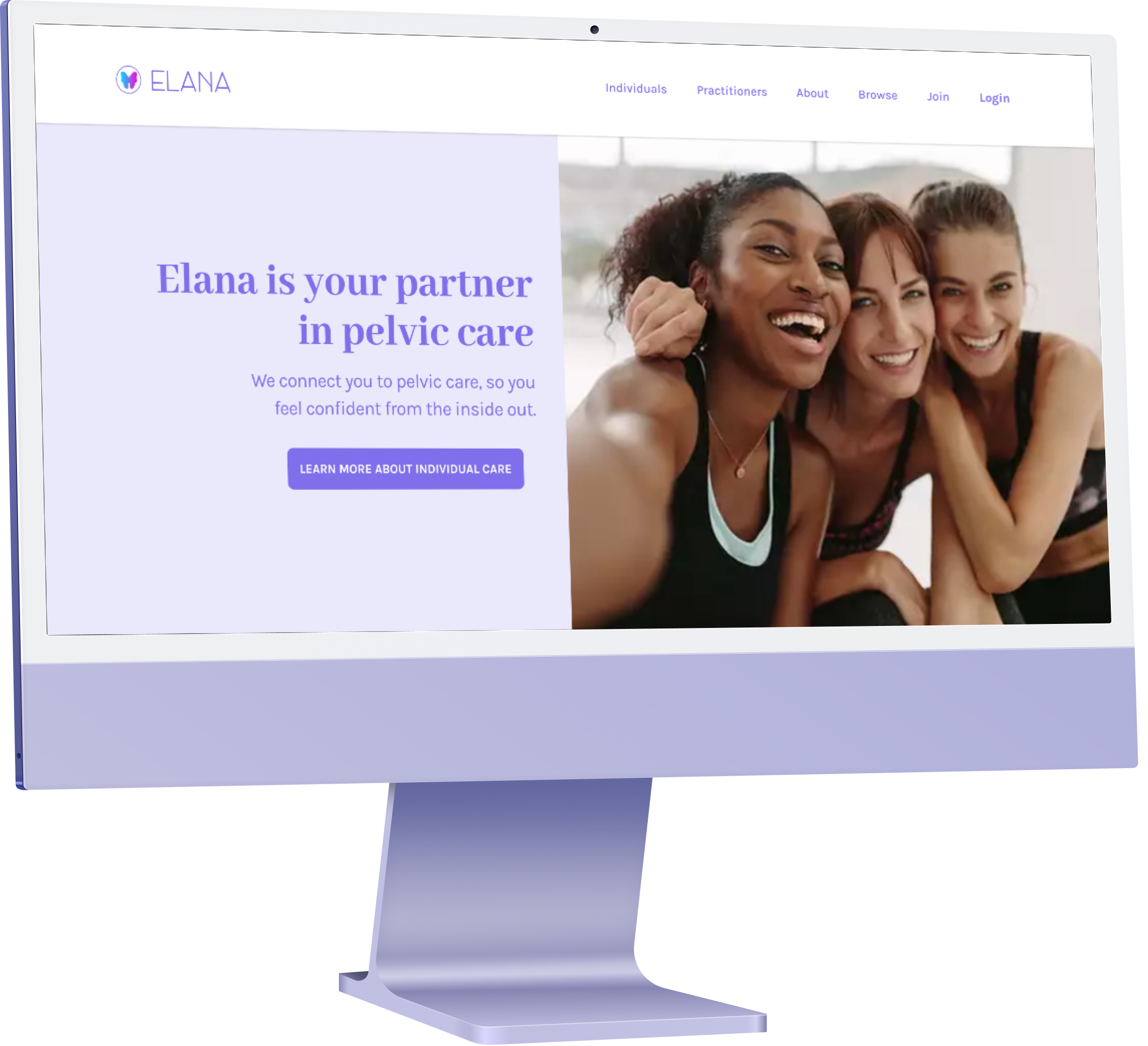 image of elana health website